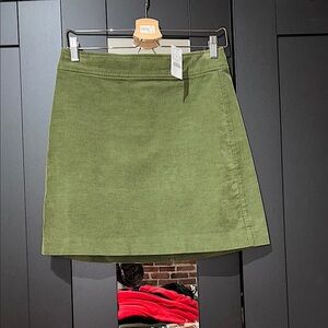 Olive Green A-Line Skirt
